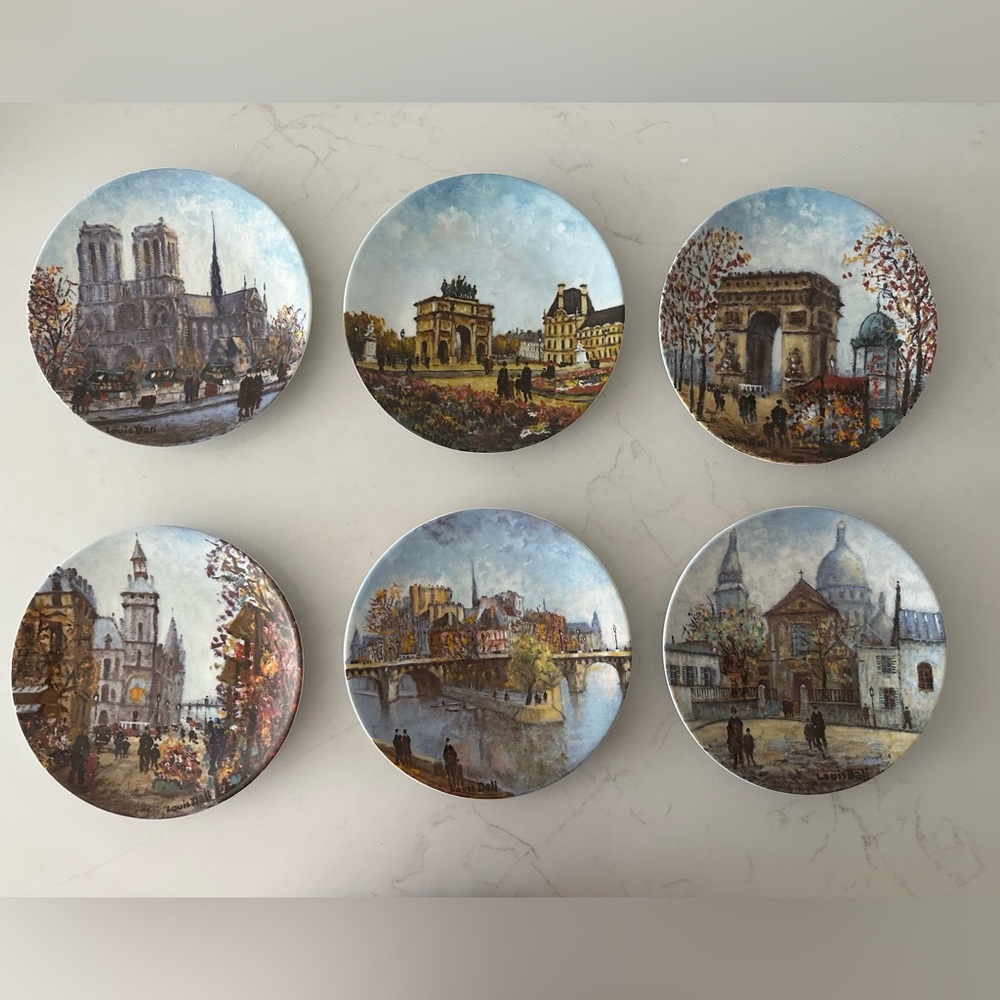 Louis Dali Limoges Limited Edition Collector Plates Set of 6! Vintage Rare